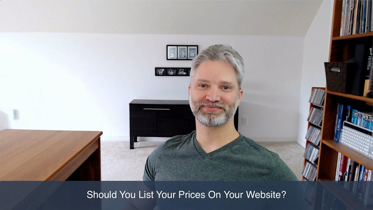 Should You Post Your Prices On Your Website?